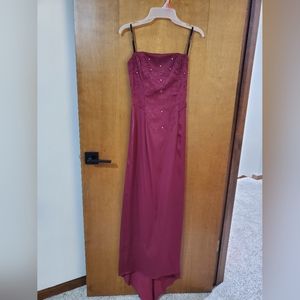 Long Elegant Plum colored Prom dress